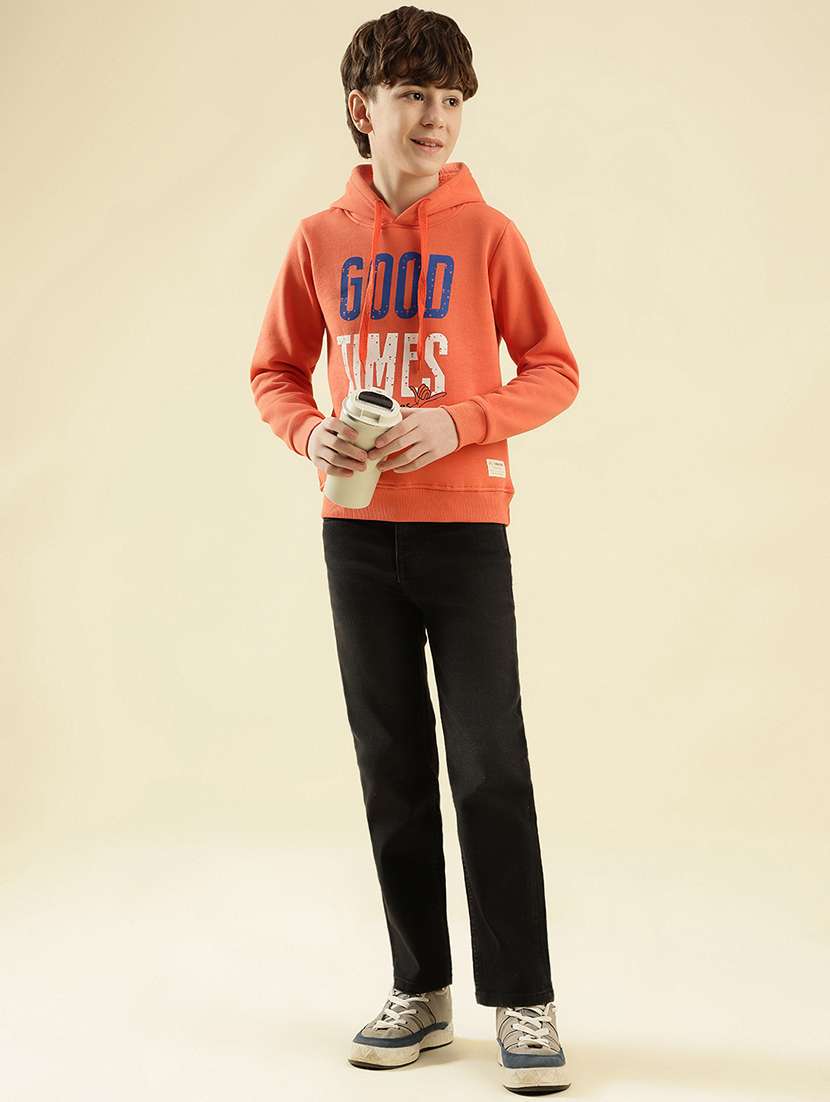 boys printed long sleeve hooded sweatshirt - 21997822 - Standard Image - 5
