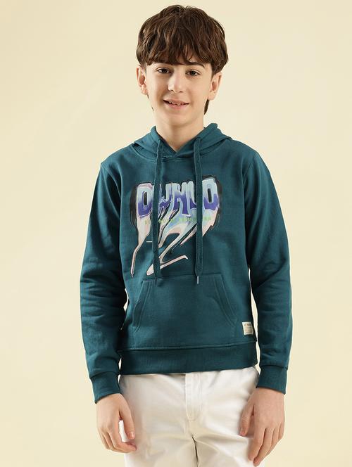 boys printed long sleeve hooded sweatshirt - 21997826 -  Standard Image - 0