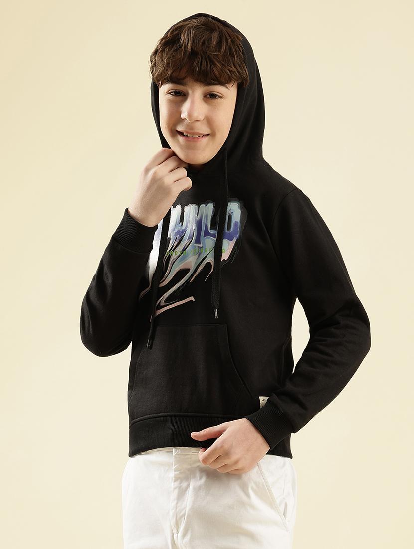 boys printed long sleeve hooded sweatshirt - 21997827 - Standard Image - 3