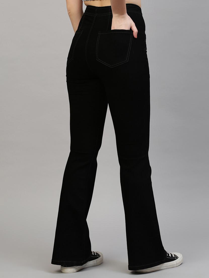 women solid high rise bootcut jean - 21997890 - Standard Image - 3