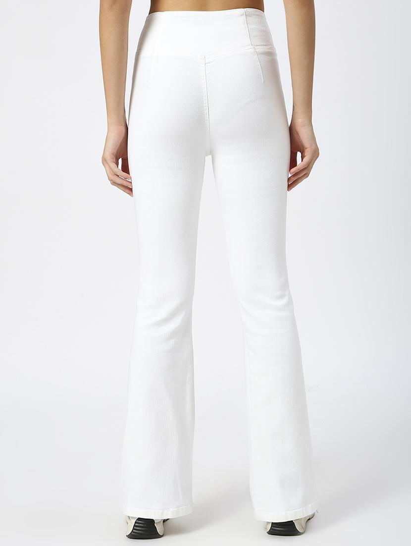 women solid high rise bootcut jean - 21997891 - Standard Image - 3
