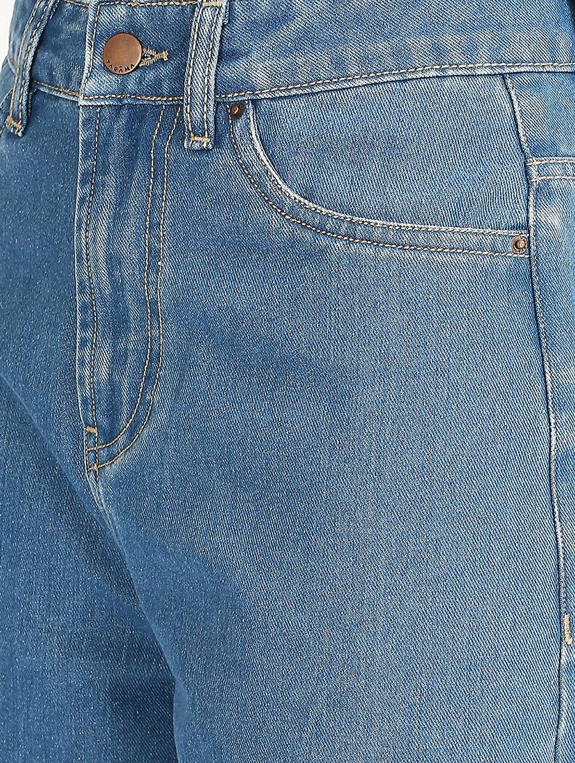 women solid high rise baggy jean - 21997900 - Standard Image - 5