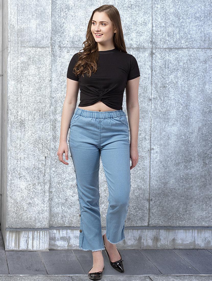 women solid mid rise bootcut jean - 21997906 - Standard Image - 3