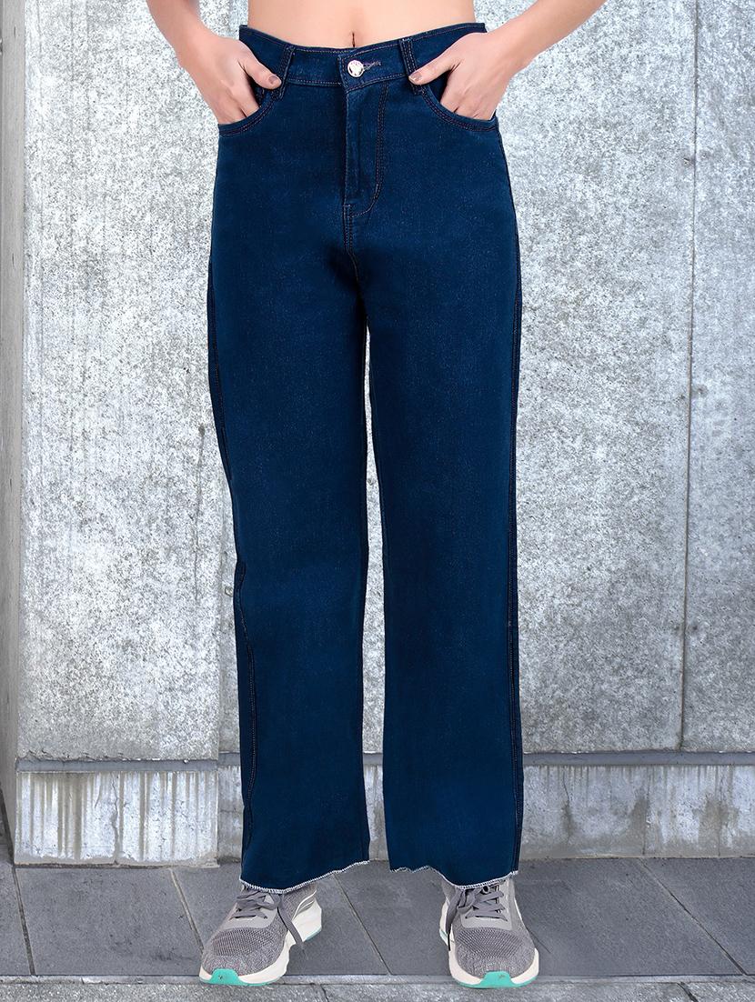 women solid mid rise straight fit jean - 21997908 -  Zoom Image - 0