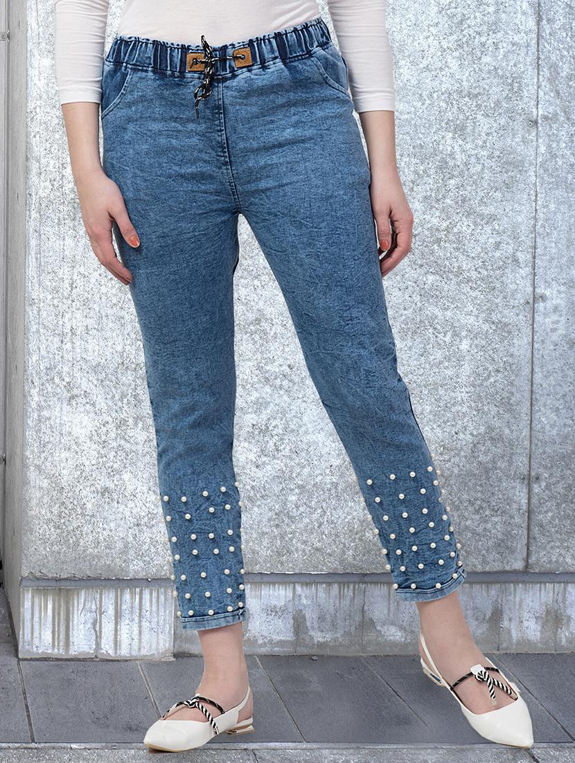women embellished mid rise slim fit jean - 21997911 -  Zoom Image - 0