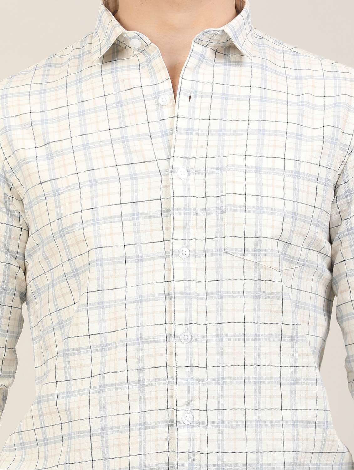 men checkered long sleeve regular fit casual shirt - 21997931 -  Standard Image - 5