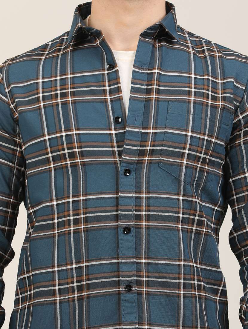 men checkered long sleeve regular fit casual shirt - 21997932 -  Standard Image - 5