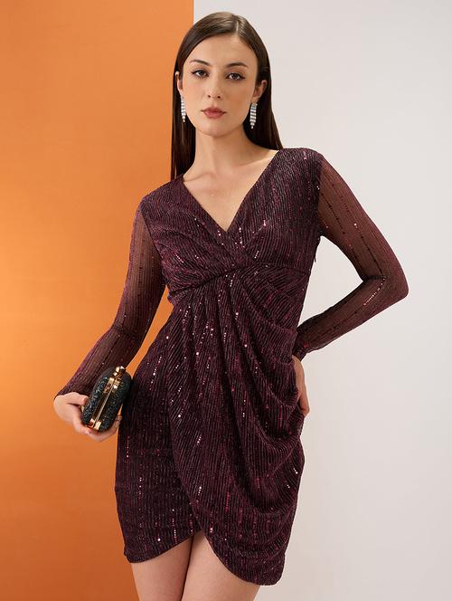 women sequined long sleeve bodycon dress - 21997983 -  Standard Image - 0