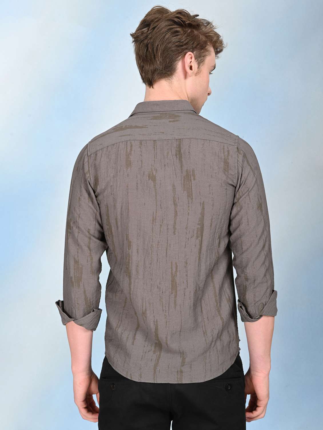 men printed long sleeve regular fit casual shirt - 21998006 -  Standard Image - 3