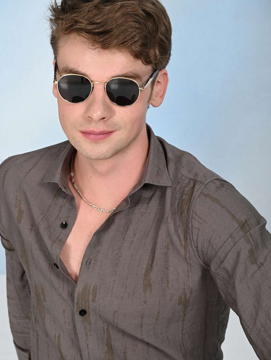 men printed long sleeve regular fit casual shirt - 21998006 -  Standard Image - 5