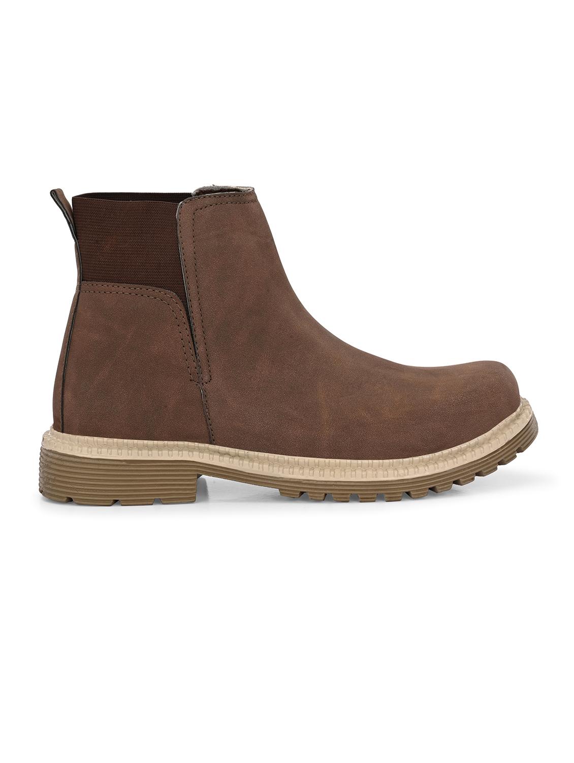 men brown slip on boot - 21998013 - Standard Image - 3
