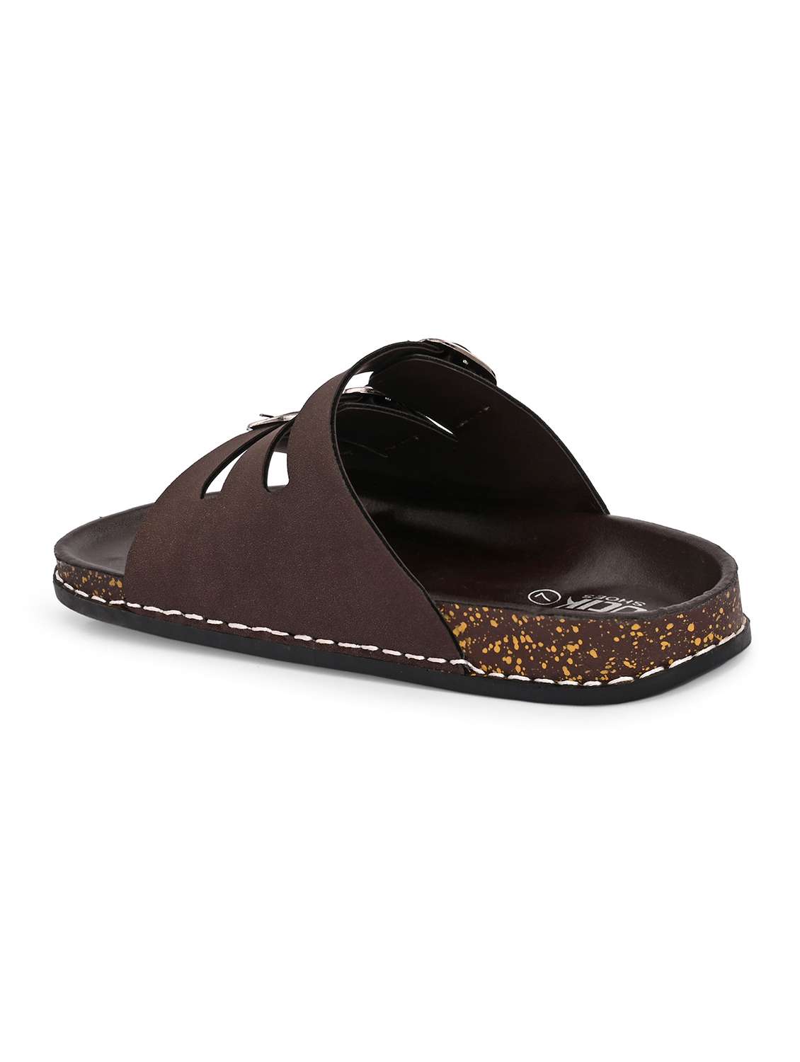 men brown slip on sandal - 21998020 -  Standard Image - 3