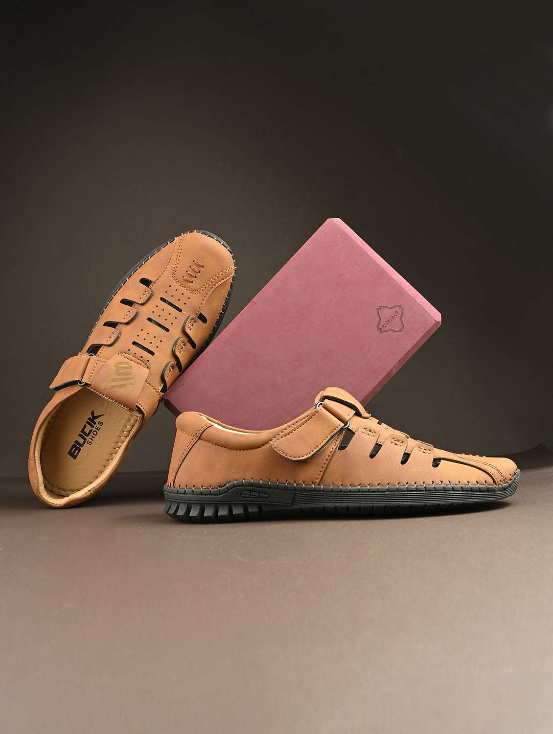 men tan fisherman sandal