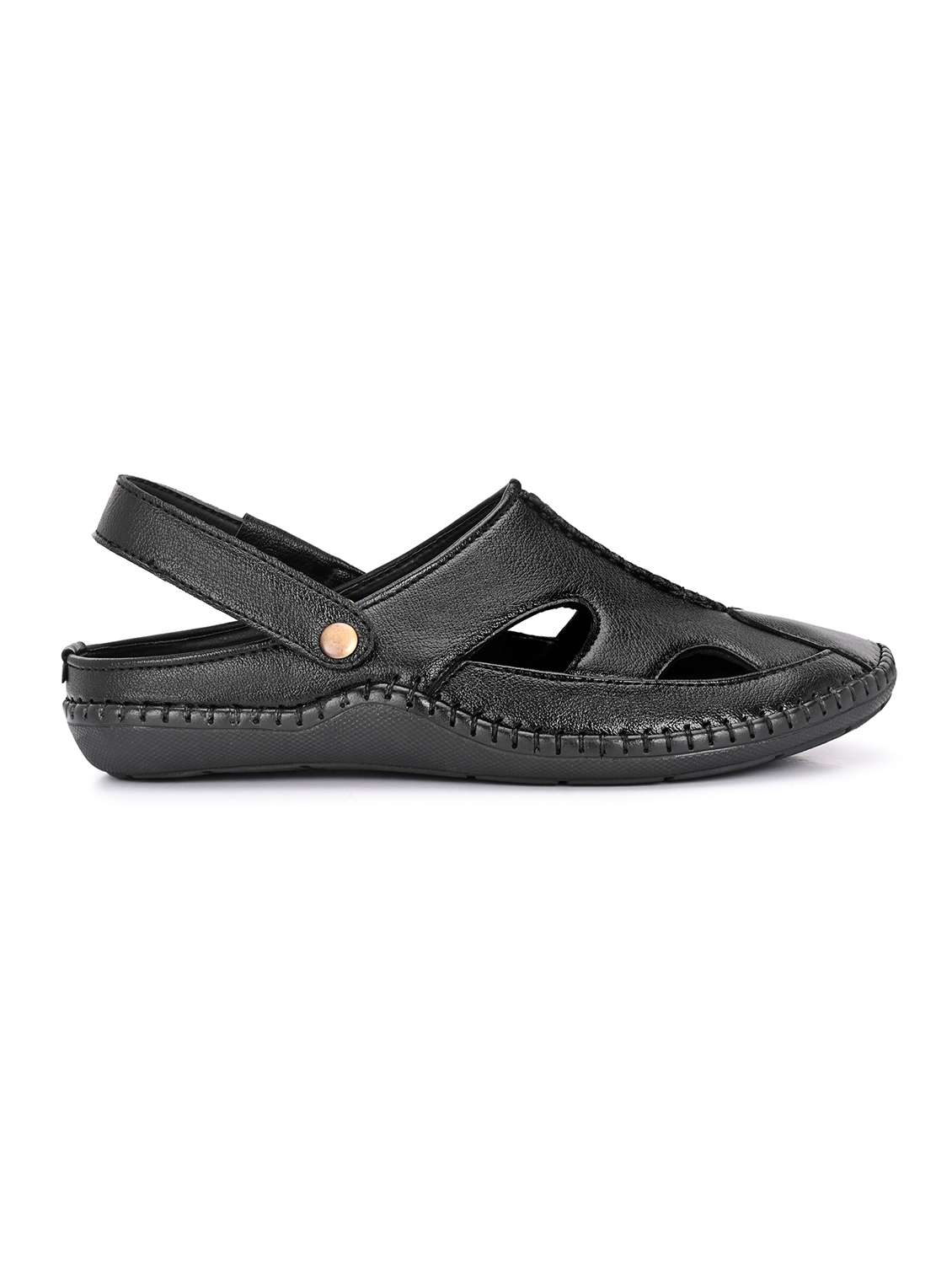 men solid back strap sandal - 21998034 -  Standard Image - 3