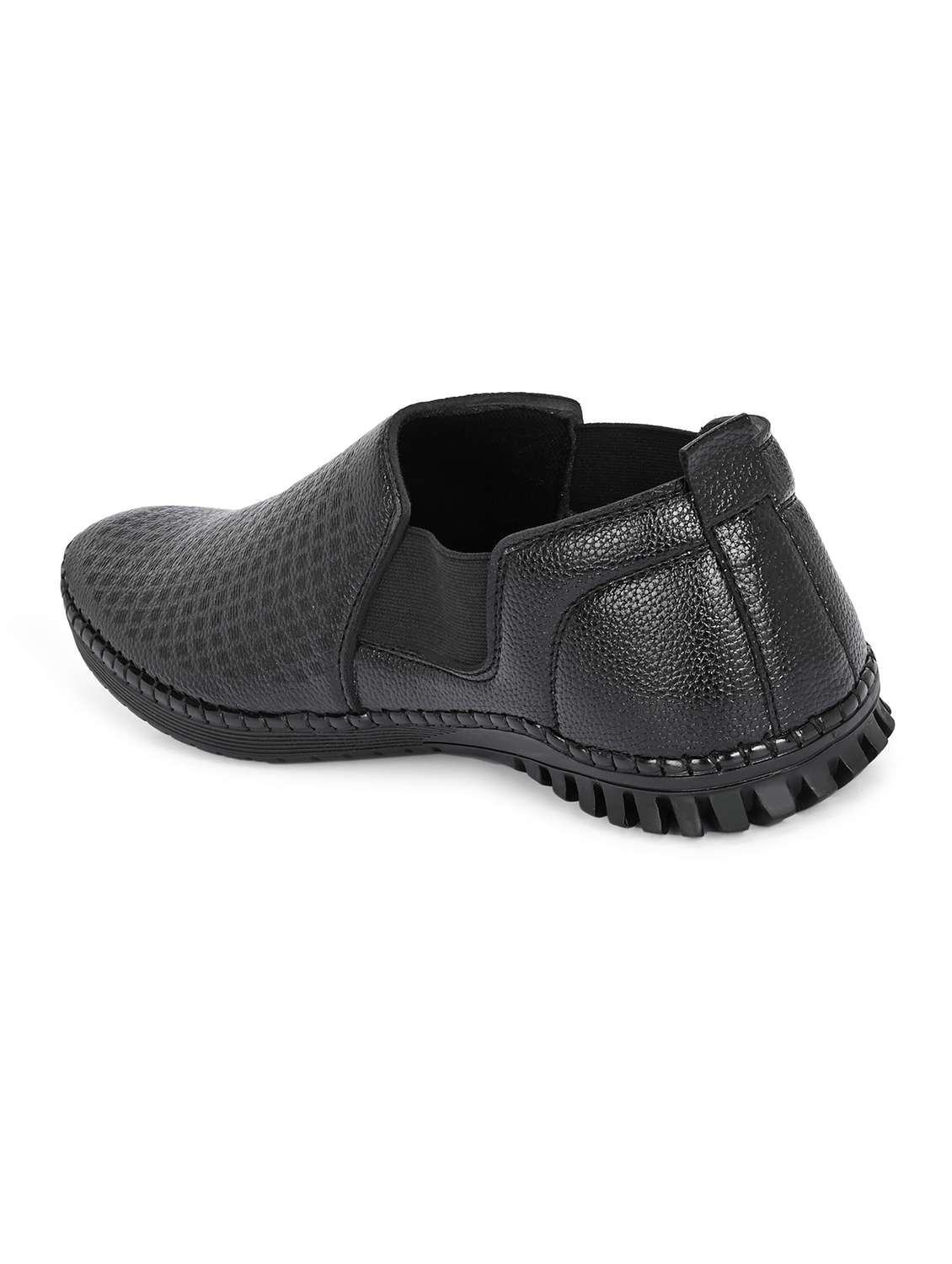 men black slip on casual shoes - 21998040 - Standard Image - 3