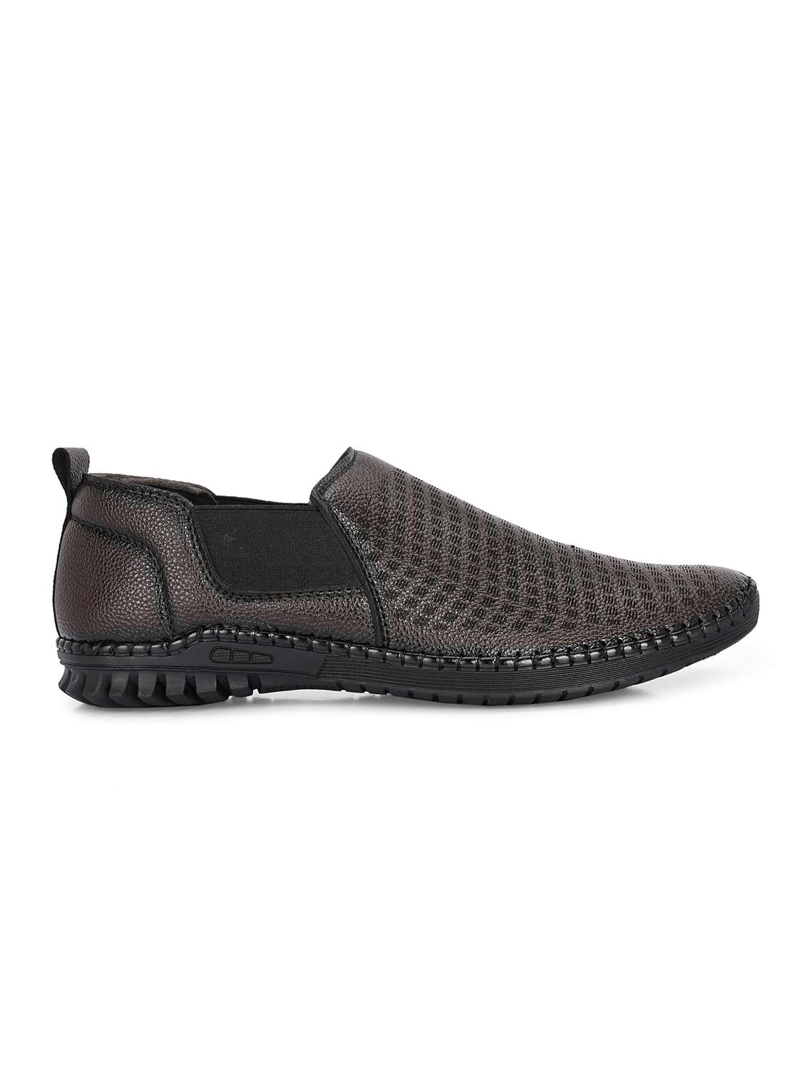 men brown slip on casual shoes - 21998041 -  Standard Image - 3