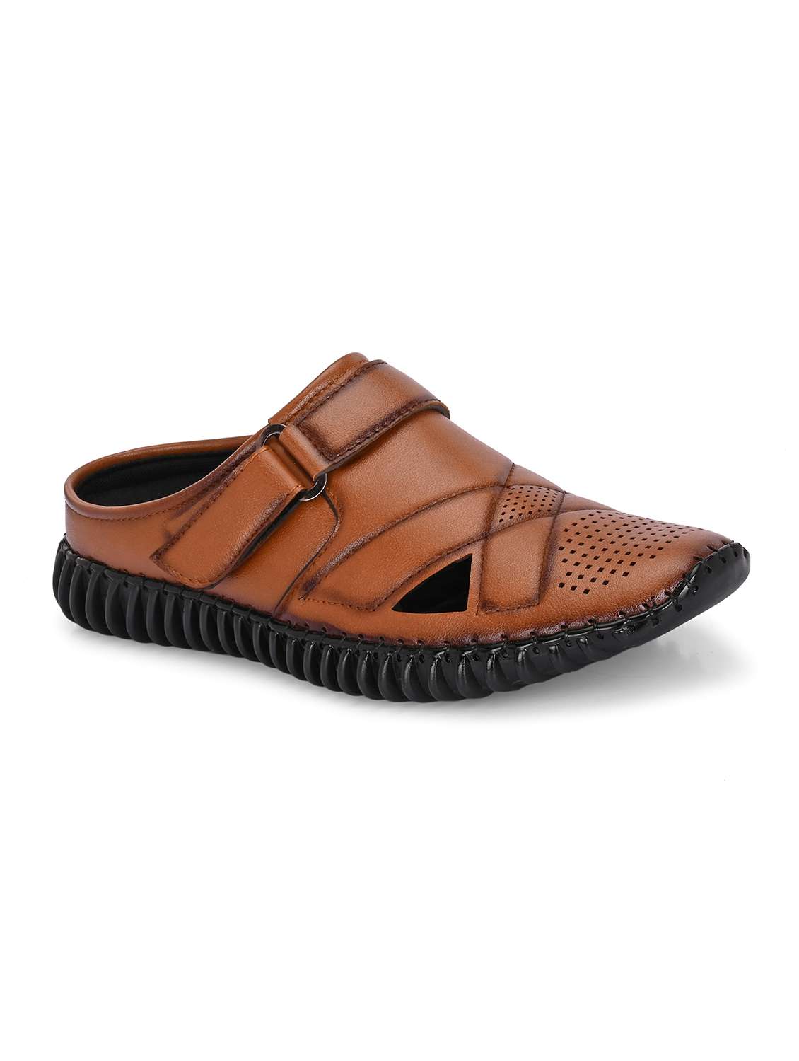 men tan slip on sandal - 21998051 -  Standard Image - 3