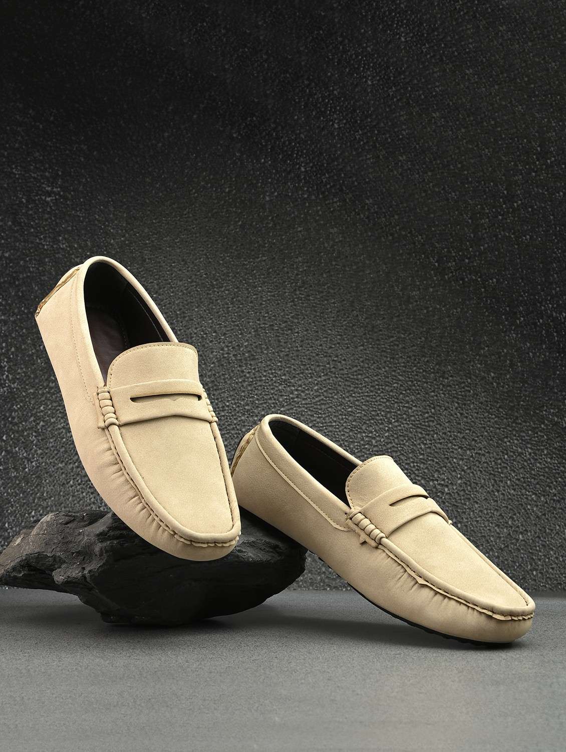 men off white slip on loafer
