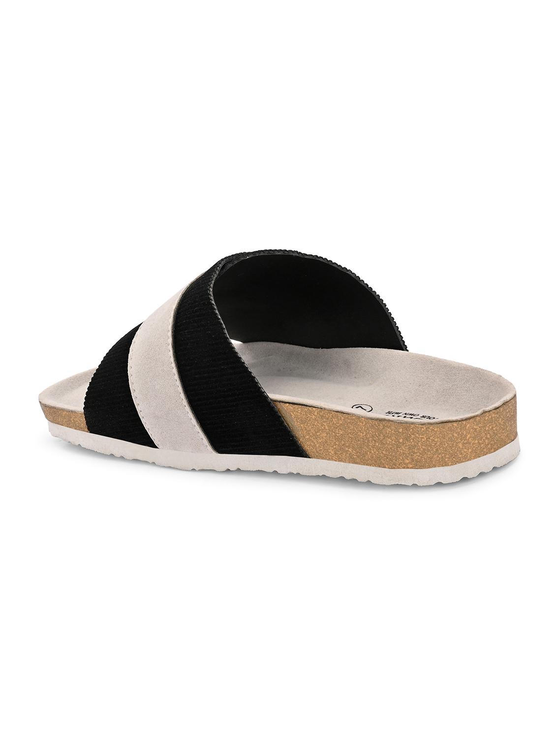 men black slip on sandal - 21998077 - Standard Image - 3