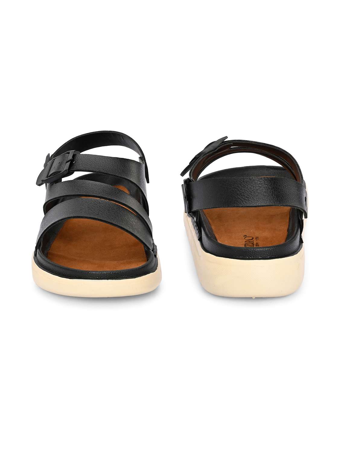 men black back strap sandal - 21998087 - Standard Image - 3
