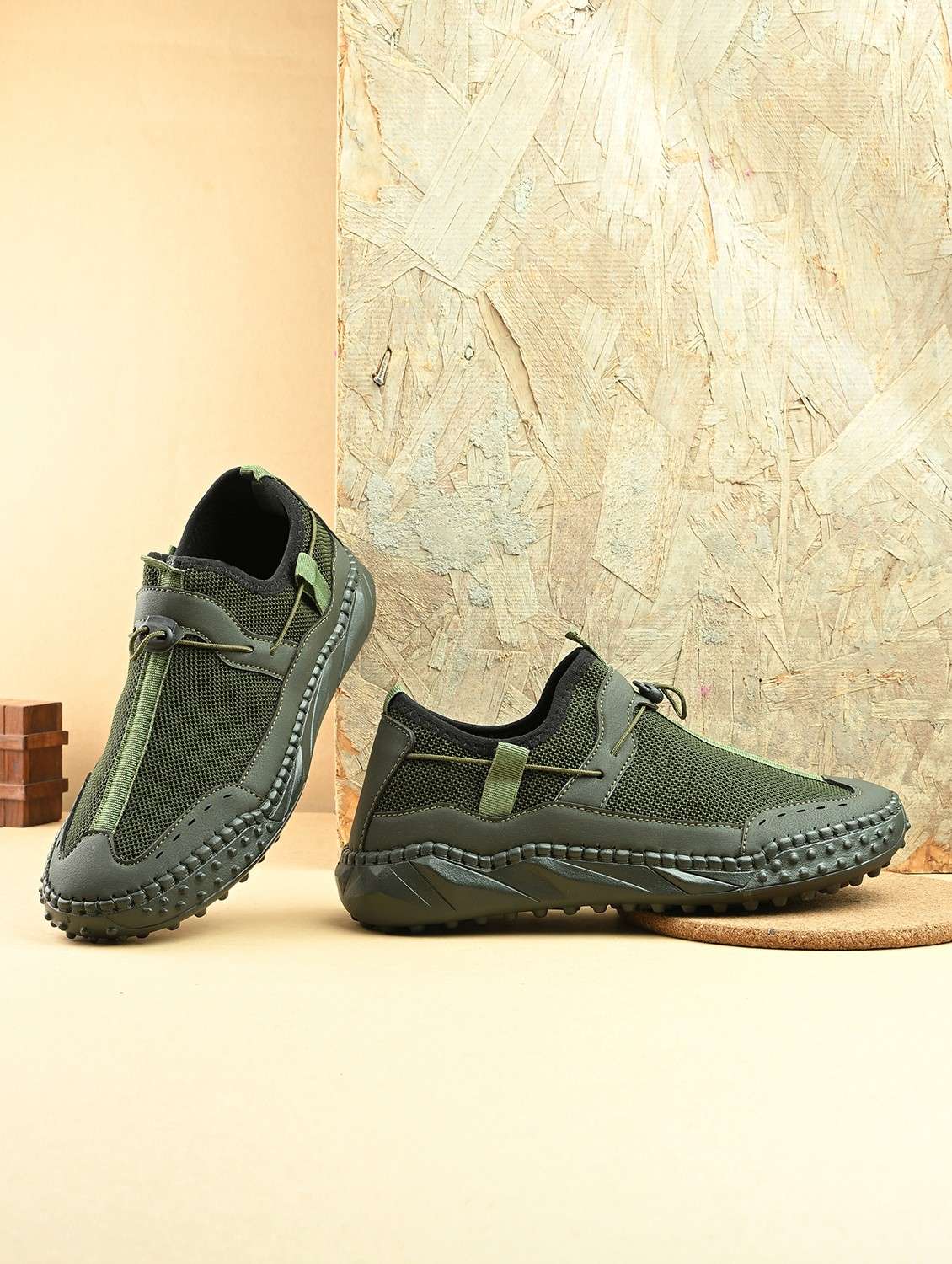 men olive slip on sneaker - 21998091 -  Zoom Image - 0