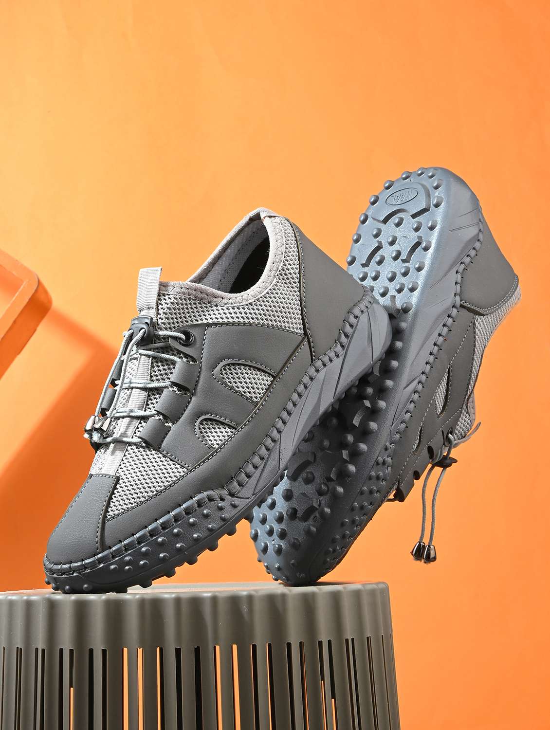 men grey lace up sneaker - 21998093 - Zoom Image - 0
