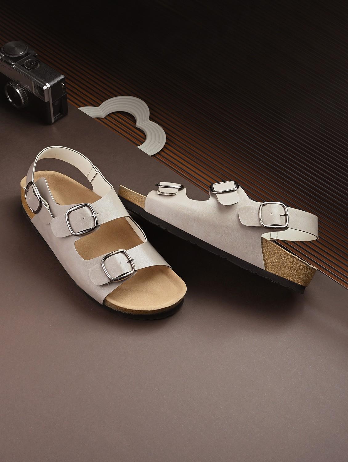 womne grey solid back strap sandal - 21998095 -  Zoom Image - 0