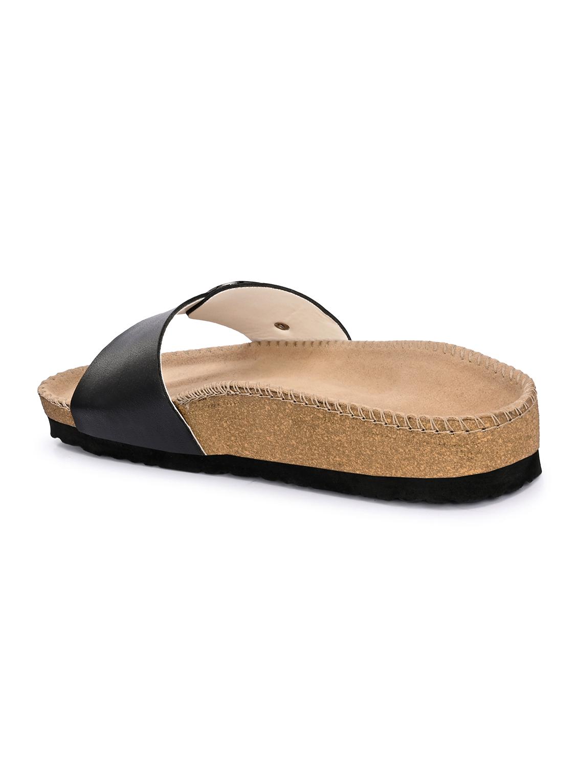 women black slip on sandal - 21998097 - Standard Image - 3