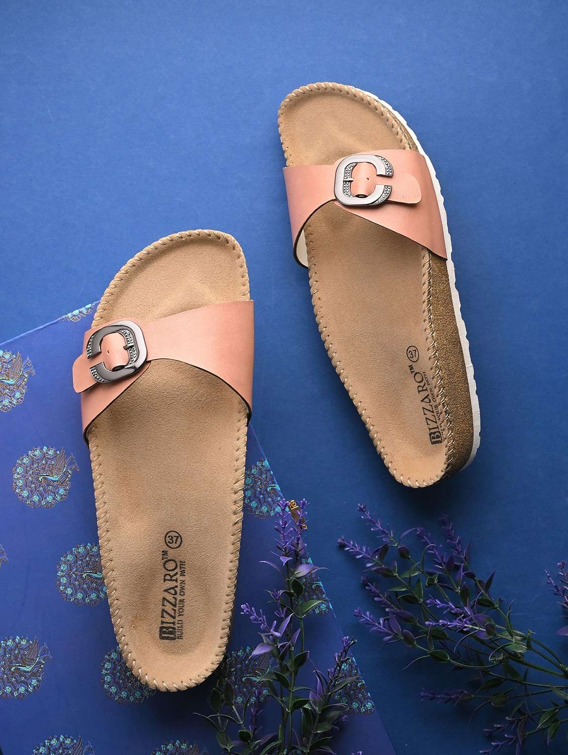 women peach slip on sandal - 21998099 - Zoom Image - 0