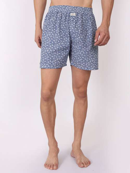 men floral printed mid rise loungewear boxer - 21998317 -  Standard Image - 0