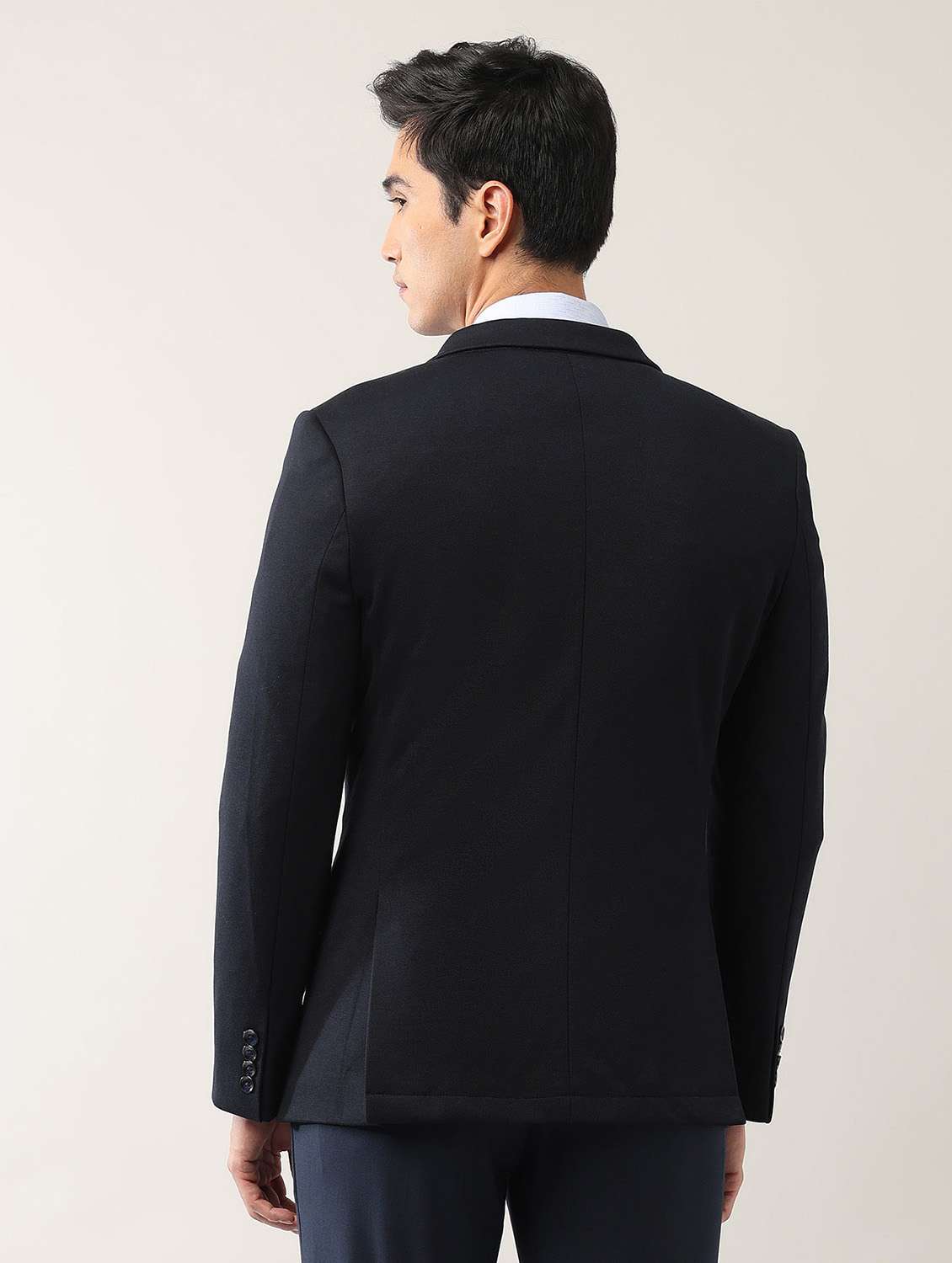men solid long sleeve single breasted blazer - 21998321 - Standard Image - 3