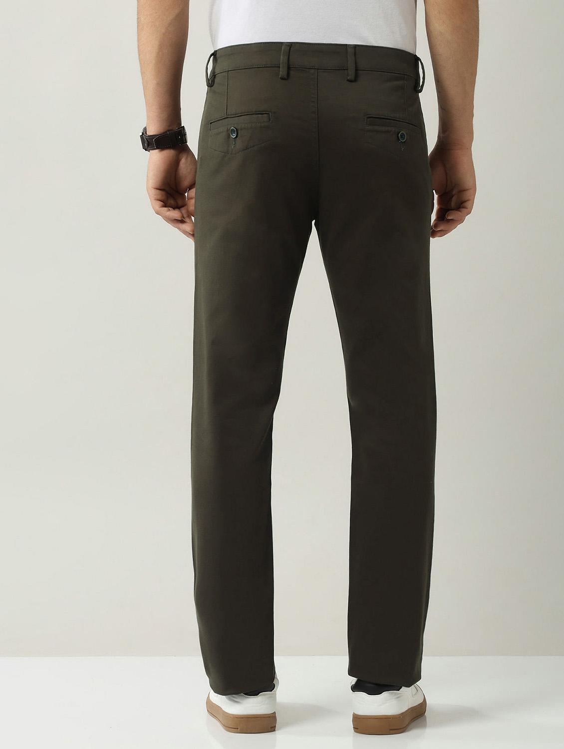 men solid mid rise straight fit chinos - 21998331 - Standard Image - 3