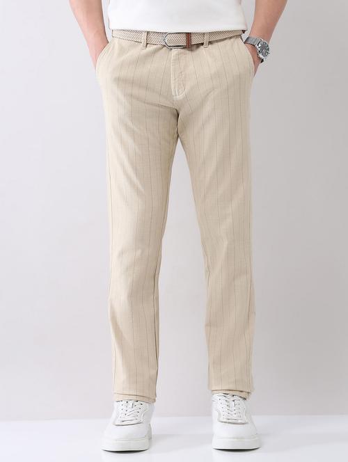 men striped mid rise straight chinos - 21998338 -  Standard Image - 0