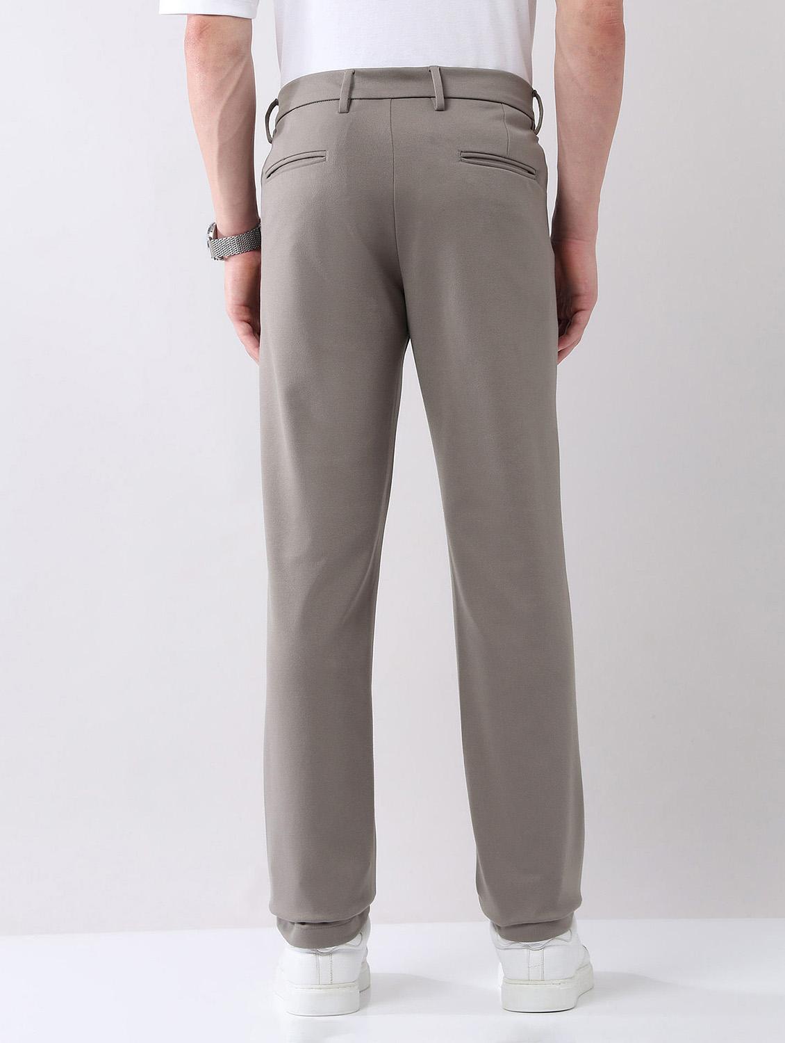 men solid mid rise straight fit chinos - 21998353 - Standard Image - 3