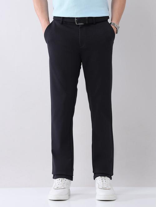 men solid mid rise straight fit chinos - 21998355 -  Standard Image - 0