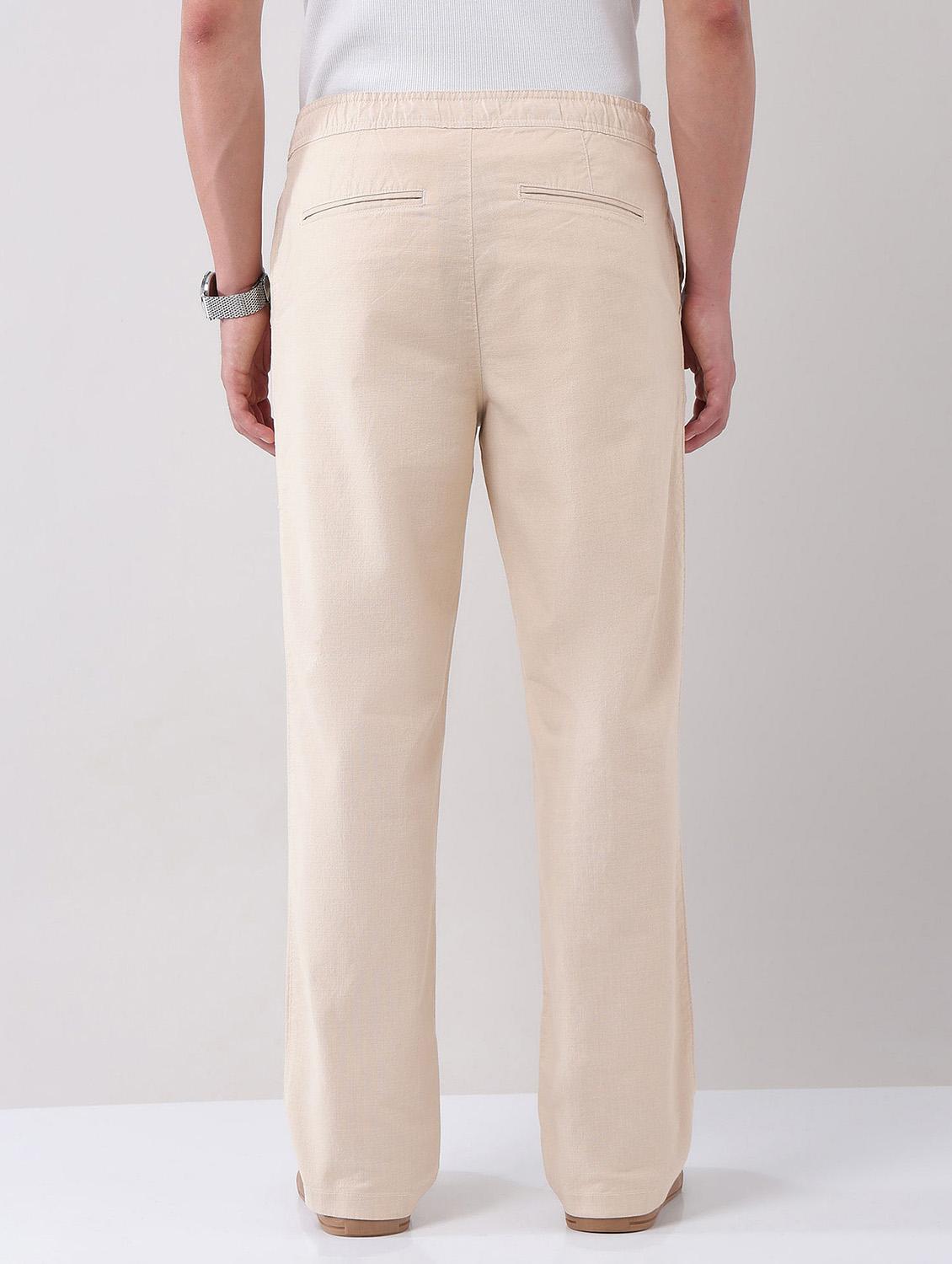 men solid mid rise relaxed fit chinos - 21998356 - Standard Image - 3