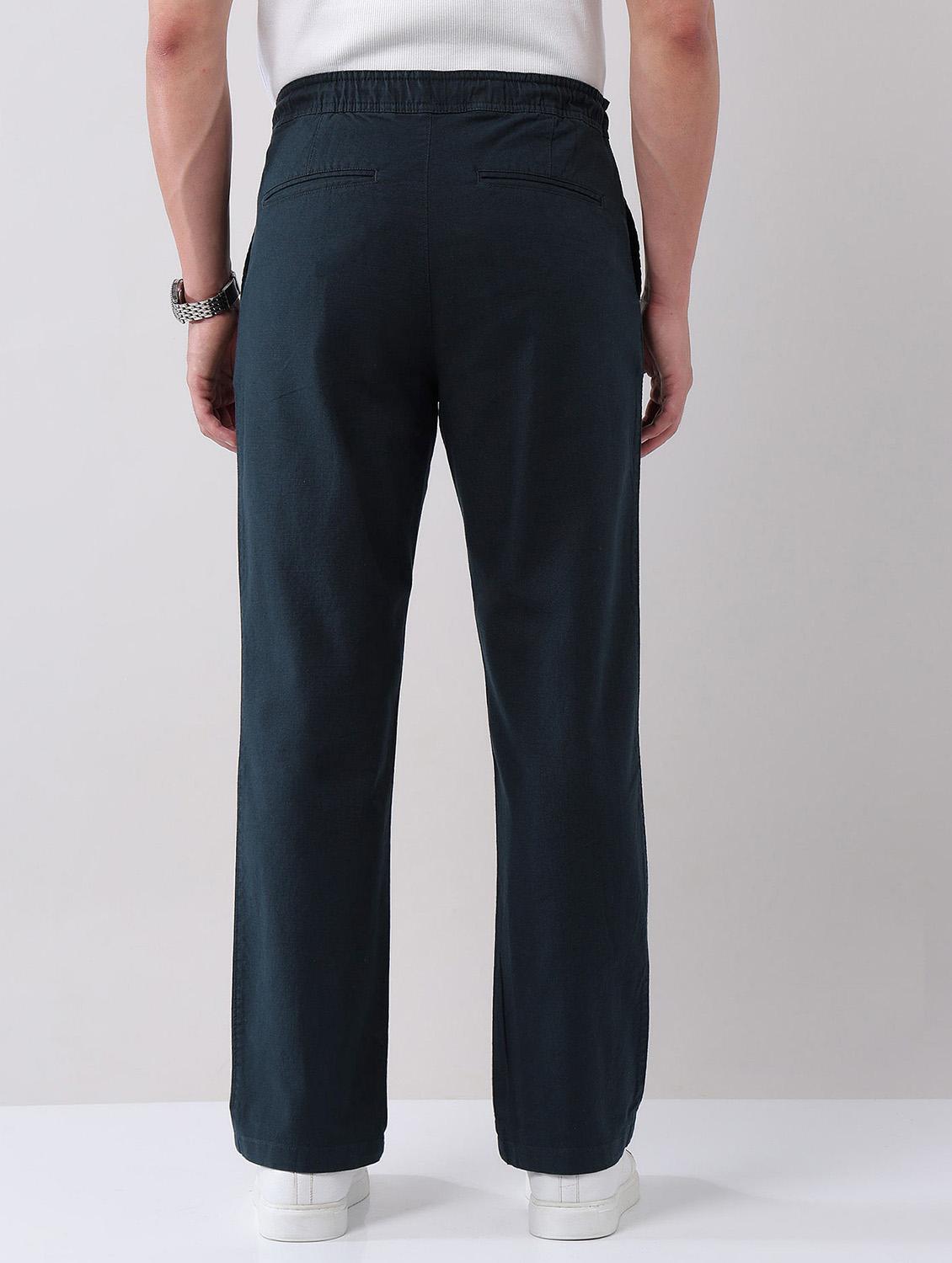 men solid mid rise straight fit chinos - 21998358 - Standard Image - 3