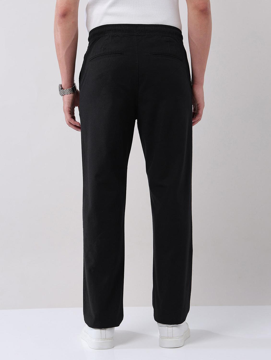 men solid mid rise straight fit chinos - 21998359 - Standard Image - 3