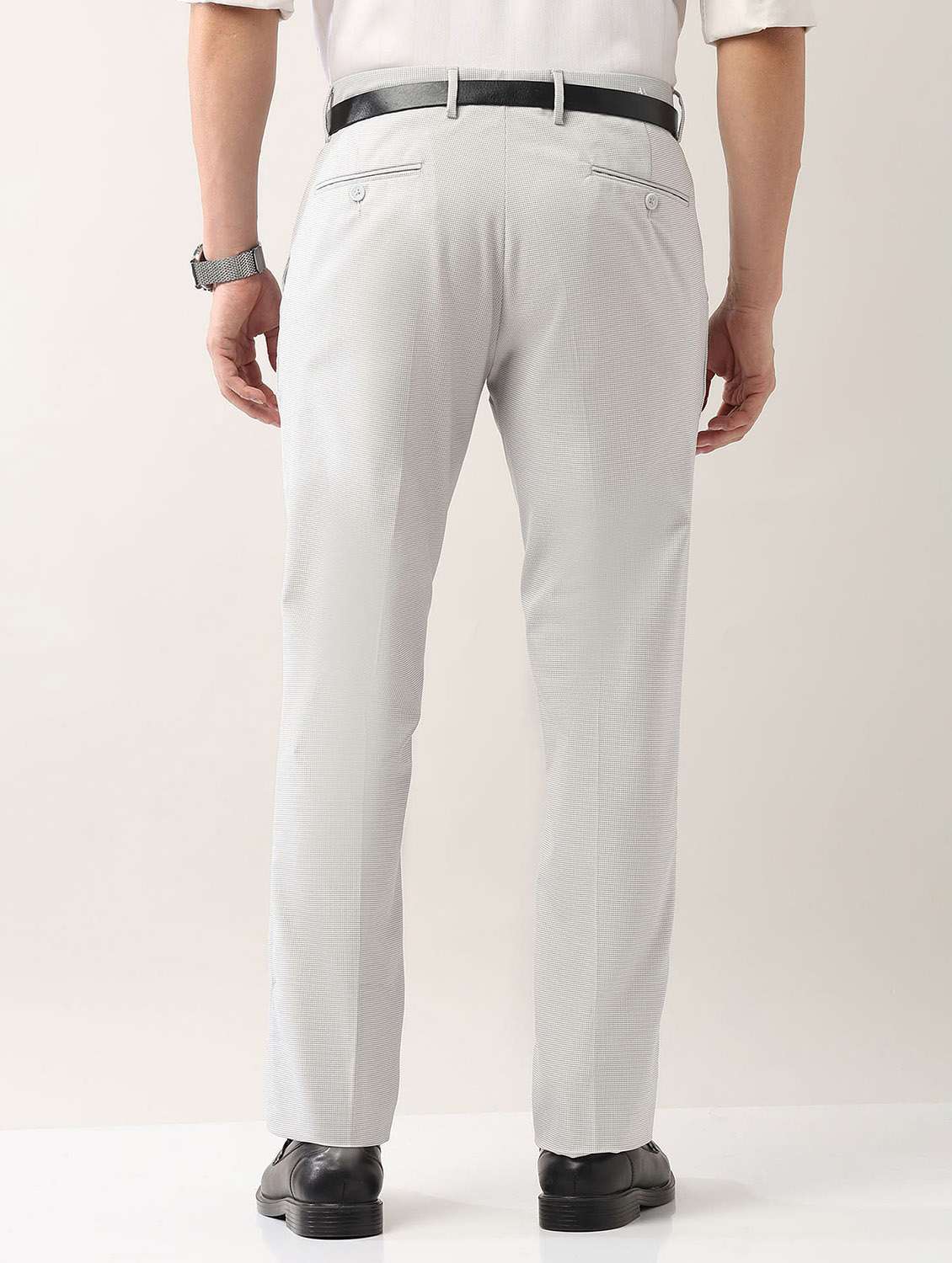 men self designed mid rise formal trouser - 21998366 -  Standard Image - 3