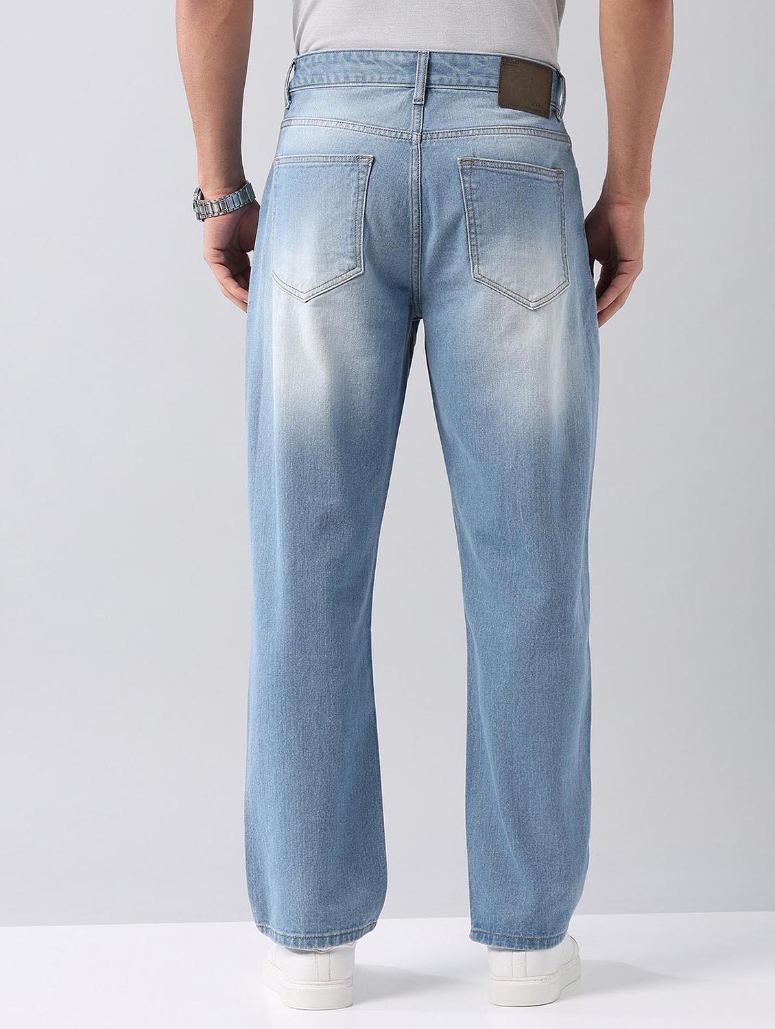 men washed mid rise baggy fit jeans - 21998387 - Standard Image - 3