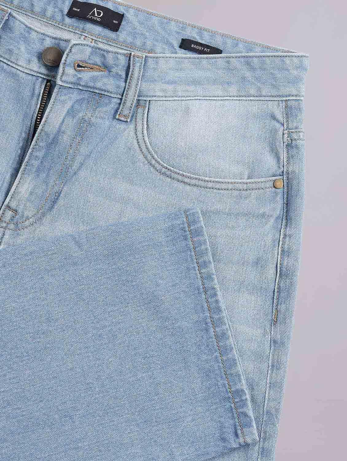 men washed mid rise baggy fit jeans - 21998387 - Standard Image - 5