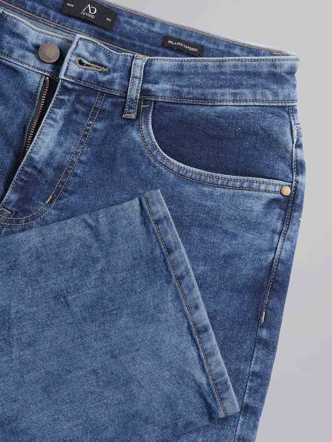 men washed mid rise straight fit jeans - 21998388 - Standard Image - 5