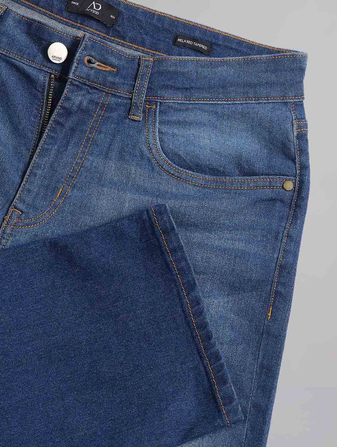 men washed mid rise straight fit jeans - 21998389 - Standard Image - 5