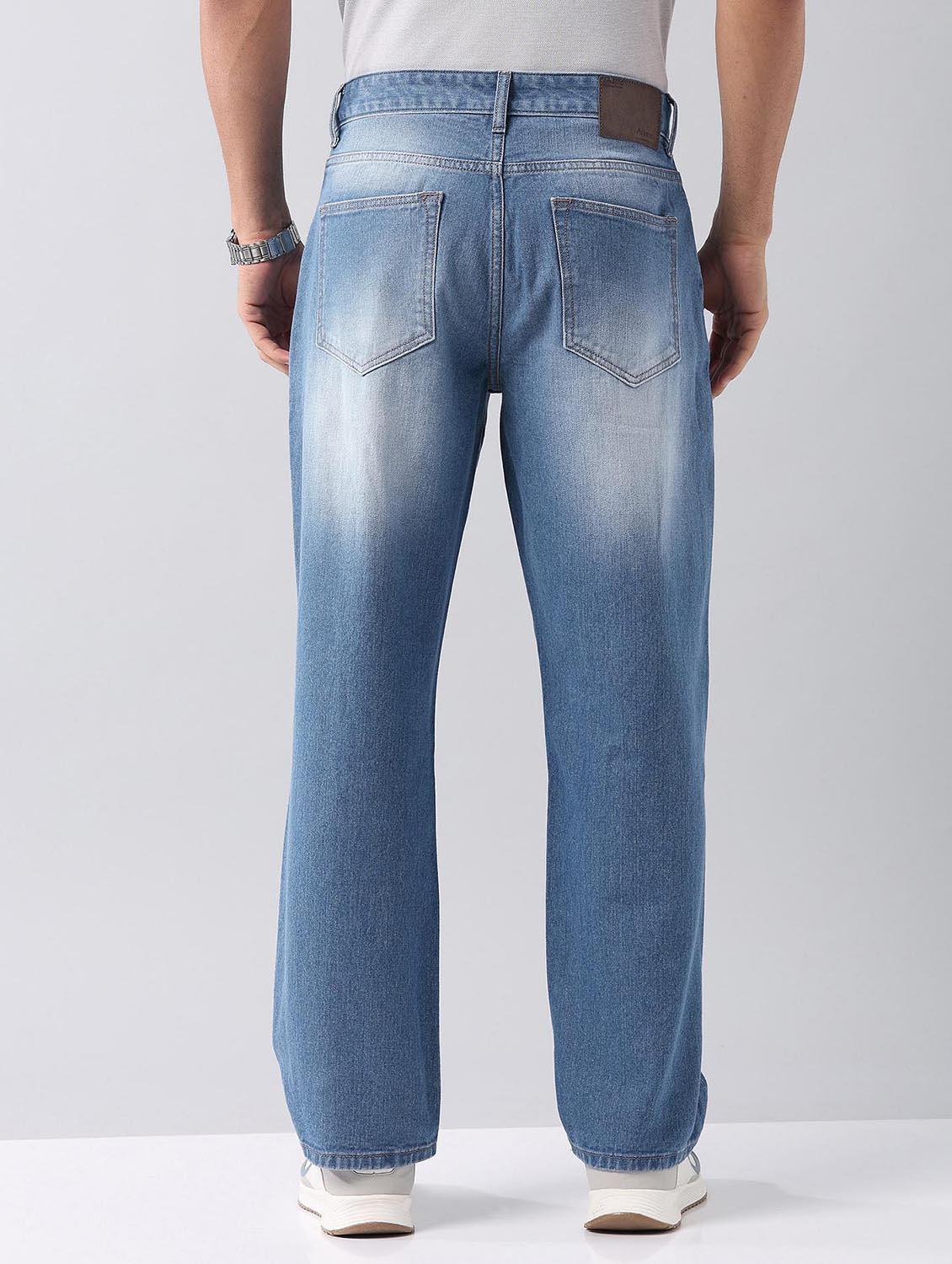 men washed mid rise baggy jeans - 21998390 - Standard Image - 3