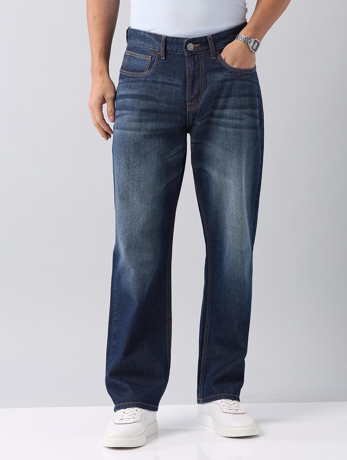 men washed mid rise baggy jeans - 21998391 -  Zoom Image - 0