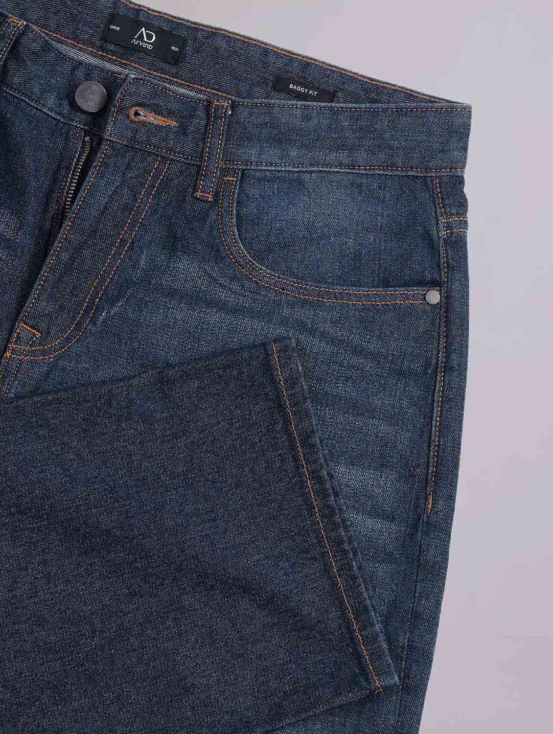 men washed mid rise baggy jeans - 21998391 - Standard Image - 5