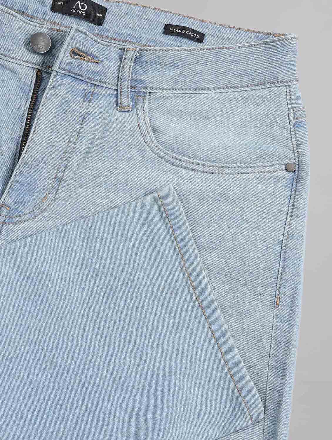 men washed mid rise straight fit jeans - 21998392 - Standard Image - 5