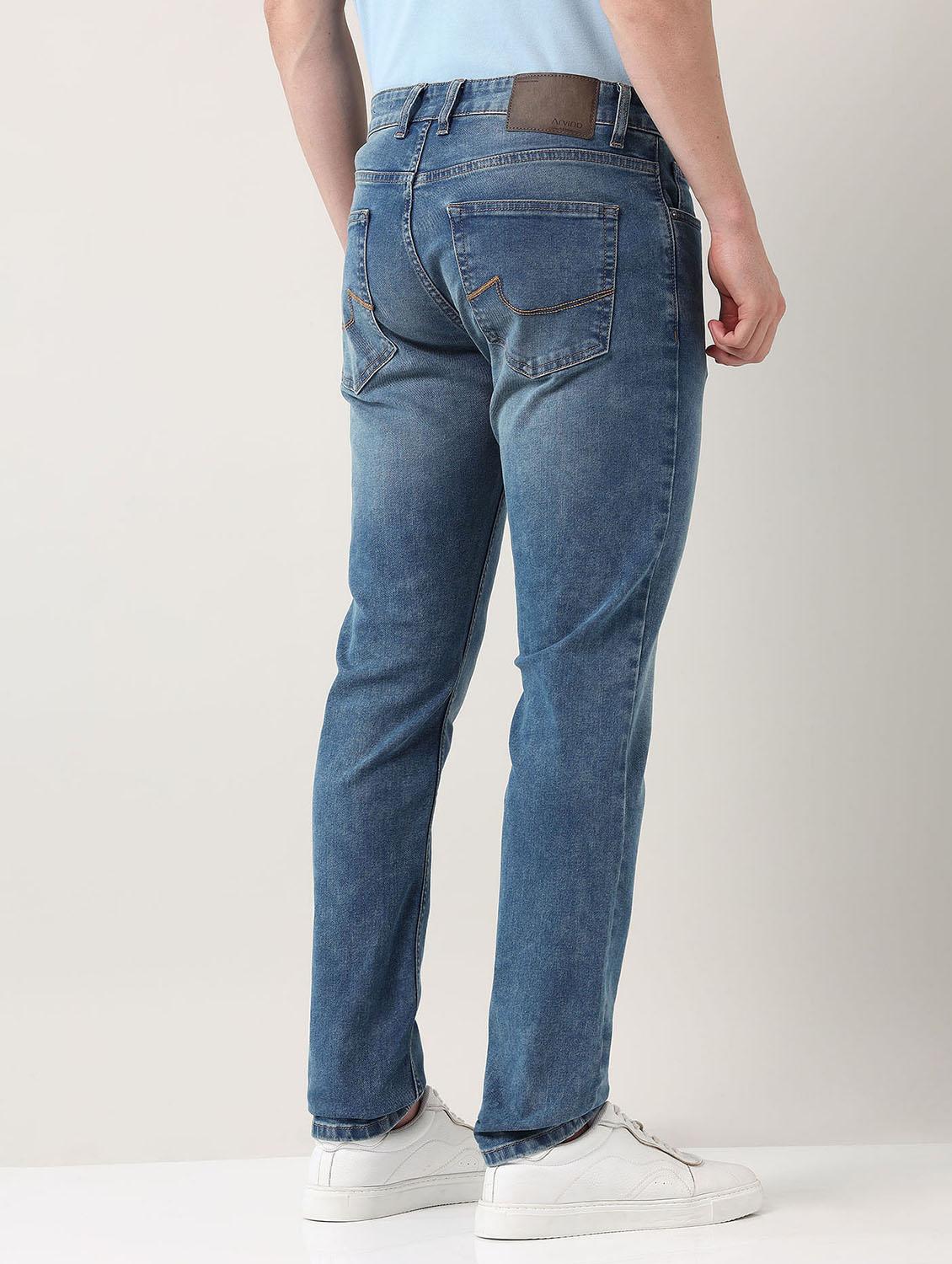 men washed mid rise slim fit jeans - 21998393 - Standard Image - 3
