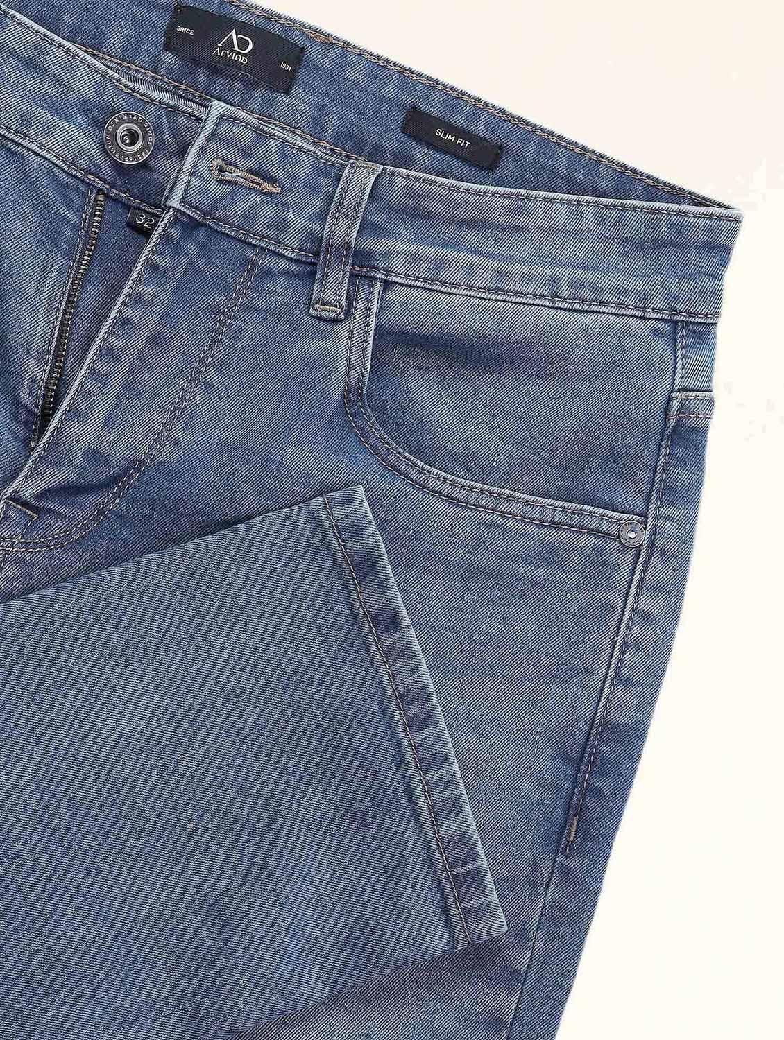 men washed mid rise slim fit jeans - 21998393 - Standard Image - 5