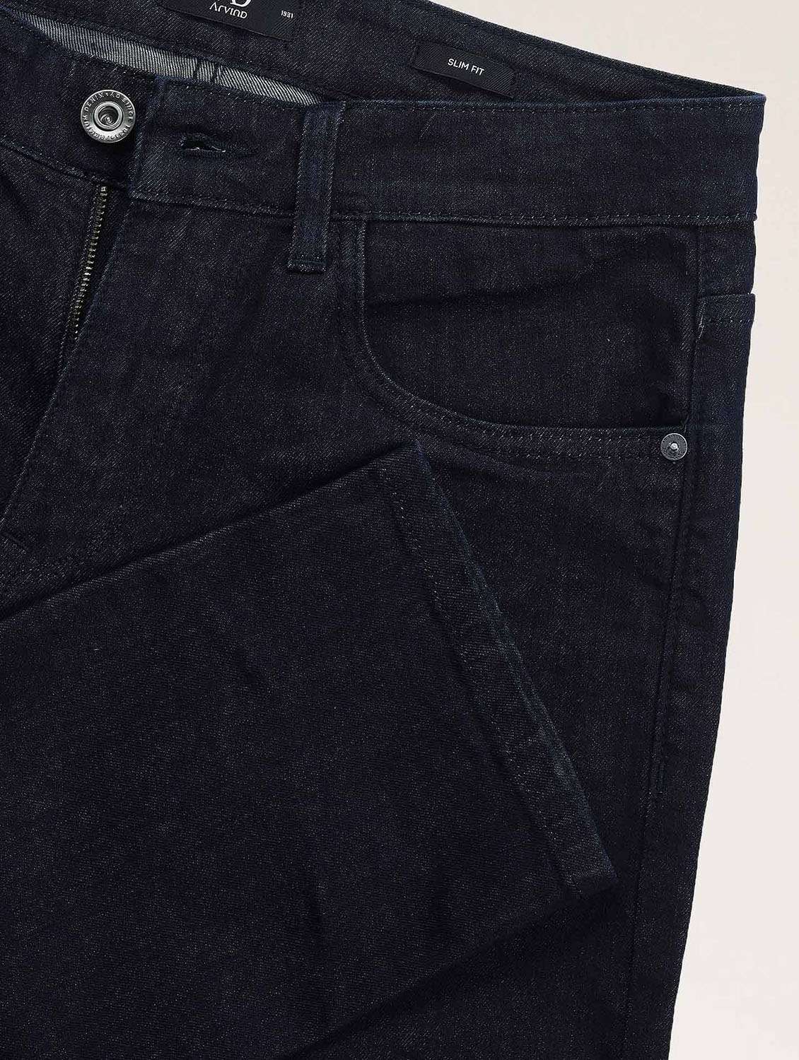 men solid mid rise slim fit jeans - 21998394 -  Standard Image - 5